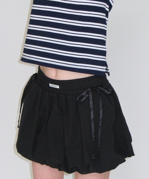 CRANK(クランク)の「SHIRRING BALLOON SKIRT(スカート・レディース・ライトピンク/ブラック/ホワイト・FREE)」の2枚目の写真