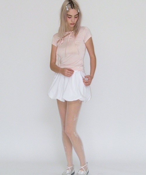スカート Balloon shirring maxi skirt white Nylon Asymmetrical Balloon Skirt – Tibi Official