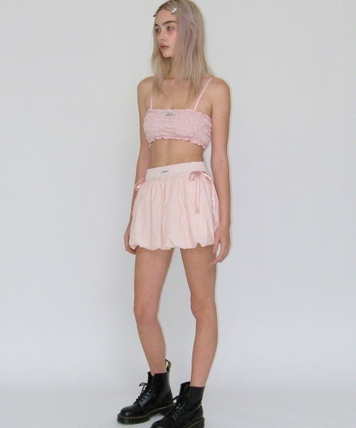 ★CRANK★SLEEVE TIED BALLOON SKIRT_WHITE★正規品/直送料込 CRANK】SLEEVE TIED BALLOON SKIRT | OUR BRAND,CRANK