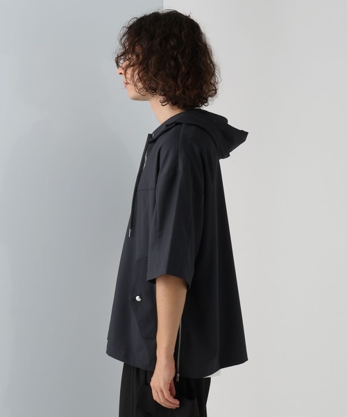 HARE（ハレ）の「ZIPスリットシャツフーディー(HARE)（シャツ/ブラウス・メンズ・グレー/ブラック・FREE）」の13枚目の写真