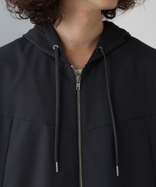 HARE（ハレ）の「ZIPスリットシャツフーディー(HARE)（シャツ/ブラウス・メンズ・グレー/ブラック・FREE）」の15枚目の写真