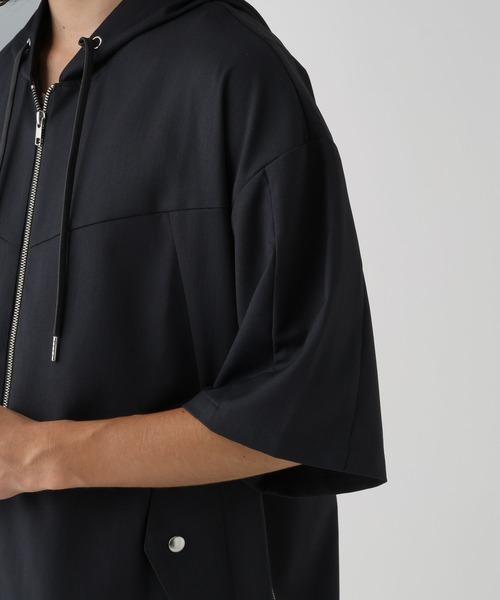 HARE（ハレ）の「ZIPスリットシャツフーディー(HARE)（シャツ/ブラウス・メンズ・グレー/ブラック・FREE）」の16枚目の写真