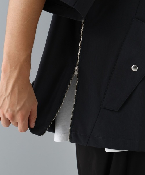 HARE（ハレ）の「ZIPスリットシャツフーディー(HARE)（シャツ/ブラウス・メンズ・グレー/ブラック・FREE）」の18枚目の写真