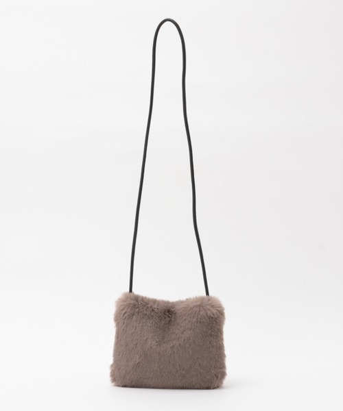 HusHusH(ハッシュアッシュ)の「HusHusH ハッシュアッシュ ファーポシェット(ショルダーバッグ・レディース・ダークグレー/ベージュ/グレー・フリー)」の10枚目の写真