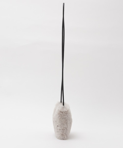 HusHusH(ハッシュアッシュ)の「HusHusH ハッシュアッシュ ファーポシェット(ショルダーバッグ・レディース・ダークグレー/ベージュ/グレー・フリー)」の12枚目の写真