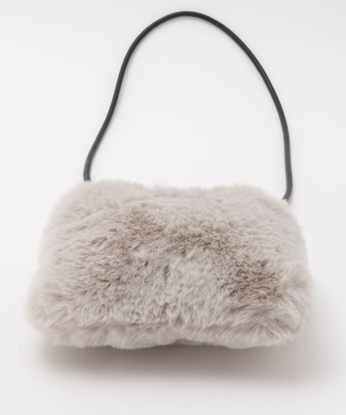 HusHusH(ハッシュアッシュ)の「HusHusH ハッシュアッシュ ファーポシェット(ショルダーバッグ・レディース・ダークグレー/ベージュ/グレー・フリー)」の13枚目の写真