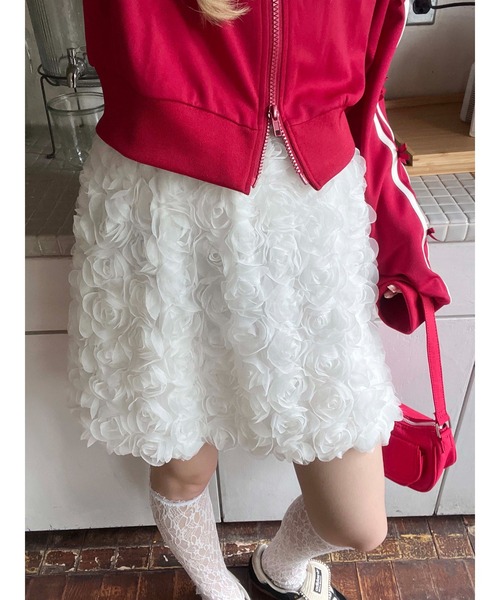 WC（ダブル シー）の「ローズチュールミニスカート（スカート）」 - WEAR