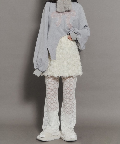 WC（ダブル シー）の「ローズチュールミニスカート（スカート）」 - WEAR