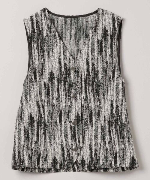 JEANASIS（ジーナシス）の「アソートマテリアルレトロジレ/146874（ベスト・レディース・ブラック系その他/ブラウン/ブラック・FREE）」の2枚目の写真