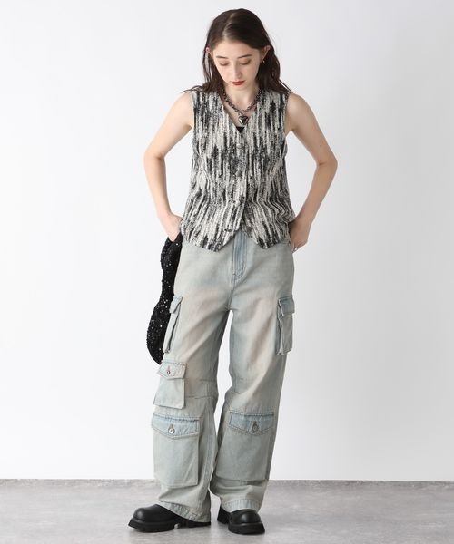 ジーナシス　アウター　ベスト JEANASIS｜レザーライクZIPベスト | Rakuten Fashion(楽天
