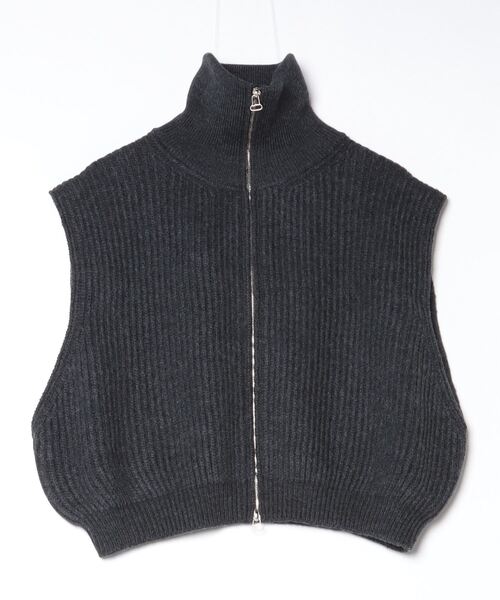 JOHN MASON SMITH(ジョンメイソンスミス)の「JOHN MASON SMITH 5G ZIP DRIVERS KNIT (24WKN-#517S)(ベスト・メンズ・ベージュ/グレー・LARGE/MEDIUM)」の2枚目の写真