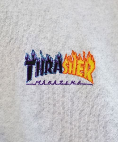 【セール】【ムラサキスポーツ限定】THRASHER/スラッシャー トレーナー クルーネックスウェット ワンポイントロゴ ビッグシルエット 裏起毛 243TH1TR004（スウェット）｜THRASHER（スラッシャー）