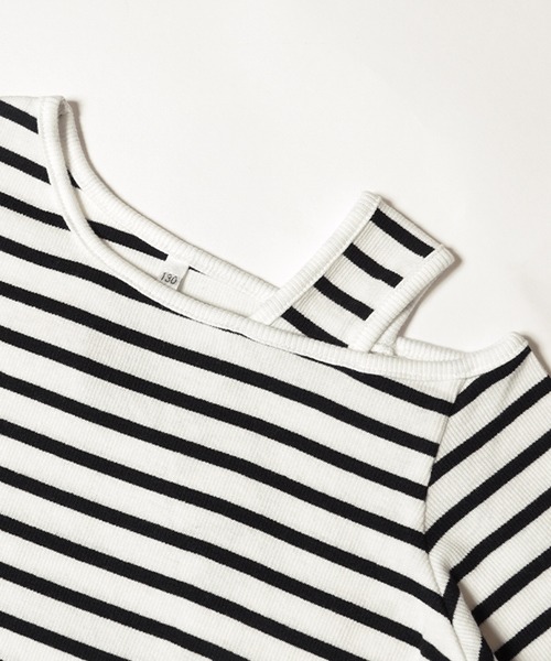 coca（coca）（コカ）の「キッズ アシメオープンショルダートップス（Tシャツ/カットソー・キッズ・ライトブルー/ブラック/その他1・120/150/140/130）」の17枚目の写真