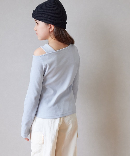 coca（coca）（コカ）の「キッズ アシメオープンショルダートップス（Tシャツ/カットソー・キッズ・ライトブルー/ブラック/その他1・120/150/140/130）」の15枚目の写真