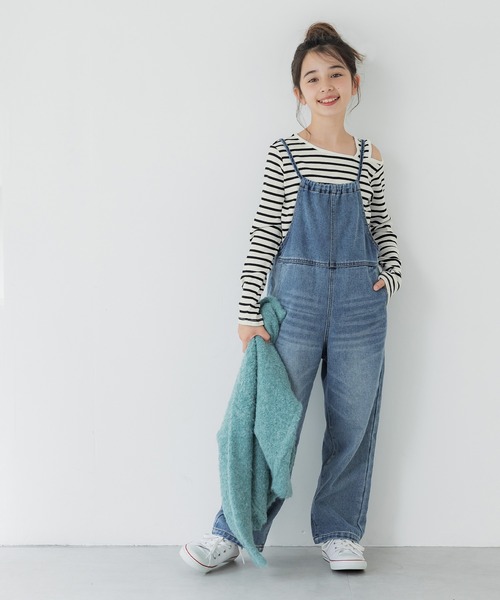 coca（coca）（コカ）の「キッズ アシメオープンショルダートップス（Tシャツ/カットソー・キッズ・ライトブルー/ブラック/その他1・120/150/140/130）」の8枚目の写真