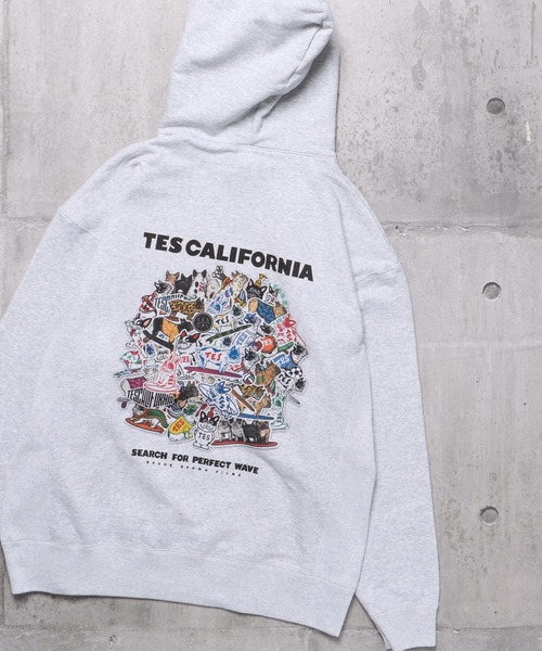 The Endless Summer（エンドレスサマー）の「TES BUHI ALL STAR SWEAT PARKA / スウェットパーカー（パーカー・メンズ・グレー/アイボリー/サックスブルー・SMALL/MEDIUM/LARGE/X-LARGE）」の3枚目の写真