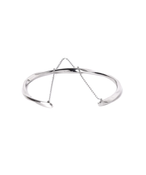 LHME(エルエイチエムイー)の「【WEB限定】“Moment”2連バングル/ツイスト×チェーン/サージカルステンレス(金属アレルギー対応)【LHME / エルエイチエムイー】(バングル/リストバンド・レディース・シルバー・ONE SIZE)」の10枚目の写真