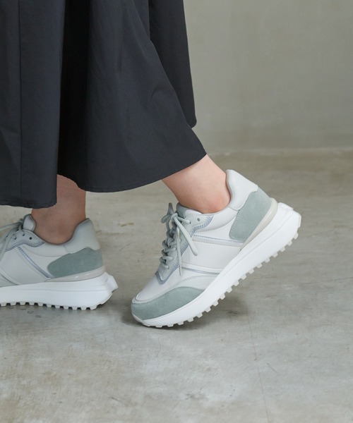 Lucida（ルシーダ）の「Asterism/バイカラー厚底スニーカー（スニーカー・レディース・ブラウン系その他/ブラック/アイボリー/グリーン系その他・38/37/36/35/40/39）」の17枚目の写真