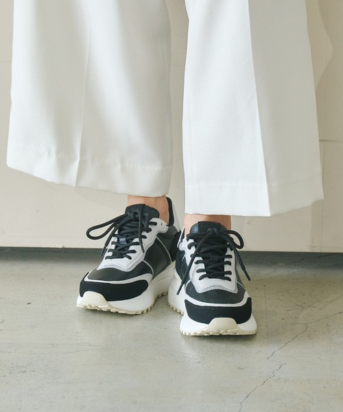 Lucida（ルシーダ）の「Asterism/バイカラー厚底スニーカー（スニーカー・レディース・ブラウン系その他/ブラック/アイボリー/グリーン系その他・38/37/36/35/40/39）」の12枚目の写真