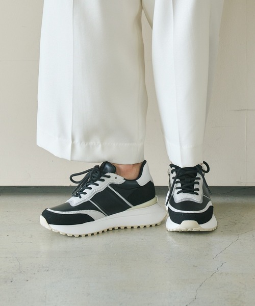 Lucida（ルシーダ）の「Asterism/バイカラー厚底スニーカー（スニーカー・レディース・ブラウン系その他/ブラック/アイボリー/グリーン系その他・38/37/36/35/40/39）」の13枚目の写真