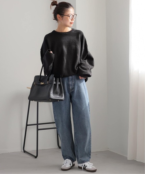 LOGAN knitting mills(ローガンニッティングミルズ)の「《追加》別注【LOGAN Knitting Mills】*RELUMEジャカードニットプルオーバー(ニット/セーター・レディース・チャコールグレー/ブラック・FREE)」の3枚目の写真