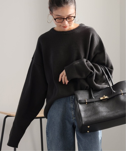 LOGAN knitting mills(ローガンニッティングミルズ)の「《追加》別注【LOGAN Knitting Mills】*RELUMEジャカードニットプルオーバー(ニット/セーター・レディース・チャコールグレー/ブラック・FREE)」の9枚目の写真