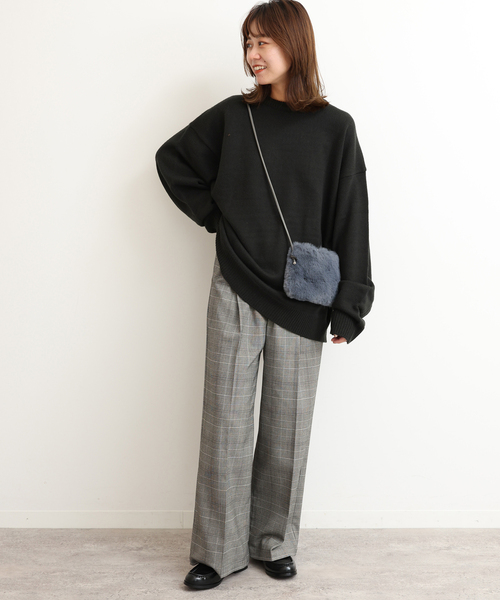 LOGAN knitting mills(ローガンニッティングミルズ)の「《追加》別注【LOGAN Knitting Mills】*RELUMEジャカードニットプルオーバー(ニット/セーター・レディース・チャコールグレー/ブラック・FREE)」の17枚目の写真