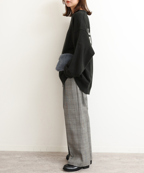 LOGAN knitting mills(ローガンニッティングミルズ)の「《追加》別注【LOGAN Knitting Mills】*RELUMEジャカードニットプルオーバー(ニット/セーター・レディース・チャコールグレー/ブラック・FREE)」の18枚目の写真