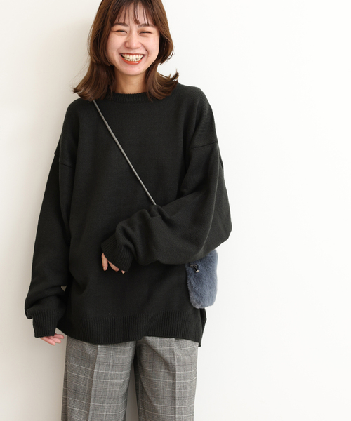 LOGAN knitting mills(ローガンニッティングミルズ)の「《追加》別注【LOGAN Knitting Mills】*RELUMEジャカードニットプルオーバー(ニット/セーター・レディース・チャコールグレー/ブラック・FREE)」の20枚目の写真