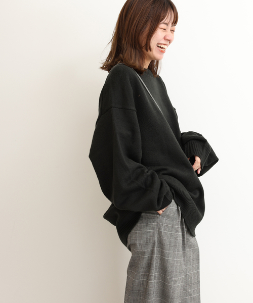 LOGAN knitting mills(ローガンニッティングミルズ)の「《追加》別注【LOGAN Knitting Mills】*RELUMEジャカードニットプルオーバー(ニット/セーター・レディース・チャコールグレー/ブラック・FREE)」の22枚目の写真