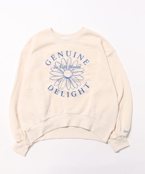 RiCO SUCRE（リコシュクレ）の「RiCO SUCRE/リコシュクレ　フラワープリントプルオーバー（スウェット・キッズ・サックスブルー/アイボリー/杢グレー・160/150/140/130）」の6枚目の写真