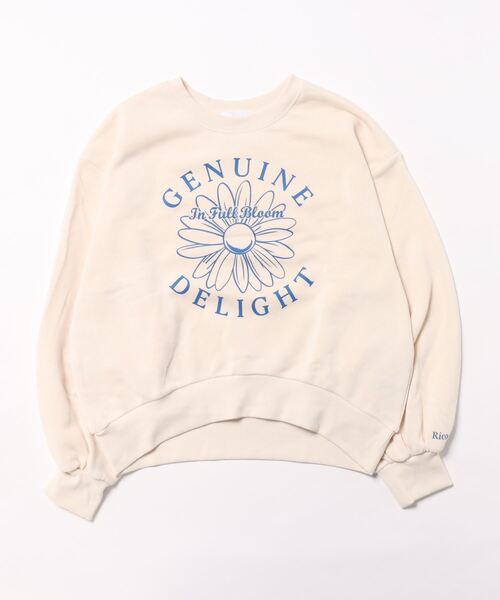 RiCO SUCRE（リコシュクレ）の「RiCO SUCRE/リコシュクレ　フラワープリントプルオーバー（スウェット・キッズ・サックスブルー/アイボリー/杢グレー・160/150/140/130）」の13枚目の写真