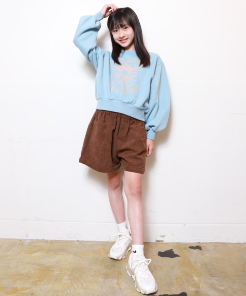 RiCO SUCRE（リコシュクレ）の「RiCO SUCRE/リコシュクレ　フラワープリントプルオーバー（スウェット・キッズ・サックスブルー/アイボリー/杢グレー・160/150/140/130）」の12枚目の写真