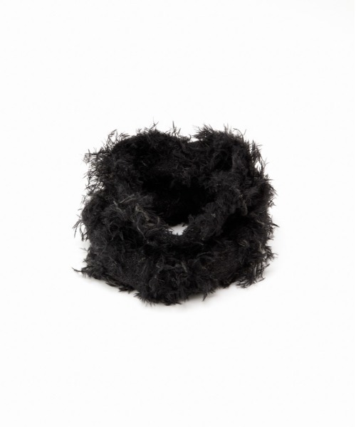 CONTROL FREAK（コントロールフリーク）の「CONTROL FREAK(コントロールフリーク)ヘアリーフリンジスヌード（マフラー・レディース・ブルー/ベージュ/チャコール・FREE）」の5枚目の写真