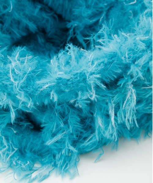 CONTROL FREAK（コントロールフリーク）の「CONTROL FREAK(コントロールフリーク)ヘアリーフリンジスヌード（マフラー・レディース・ブルー/ベージュ/チャコール・FREE）」の8枚目の写真