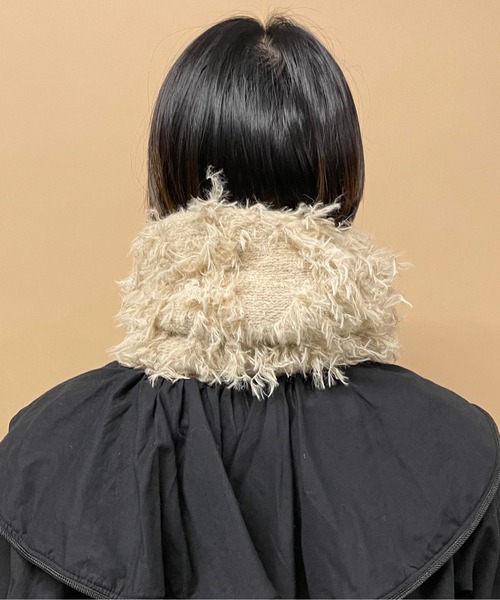 CONTROL FREAK（コントロールフリーク）の「CONTROL FREAK(コントロールフリーク)ヘアリーフリンジスヌード（マフラー・レディース・ブルー/ベージュ/チャコール・FREE）」の15枚目の写真