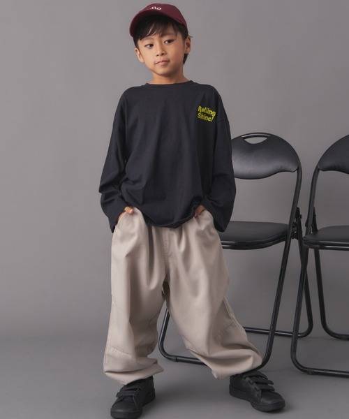 Auntie Rosa(アンティローザ)の「ROLLING SHINE プリントロンTEE(Tシャツ/カットソー・キッズ・ミント/オフホワイト/ブラック・130/140/150/160)」の5枚目の写真