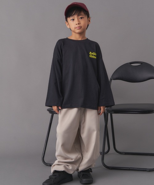 Auntie Rosa(アンティローザ)の「ROLLING SHINE プリントロンTEE(Tシャツ/カットソー・キッズ・ミント/オフホワイト/ブラック・130/140/150/160)」の4枚目の写真