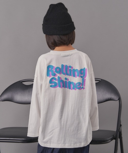 Auntie Rosa(アンティローザ)の「ROLLING SHINE プリントロンTEE(Tシャツ/カットソー・キッズ・ミント/オフホワイト/ブラック・130/140/150/160)」の21枚目の写真
