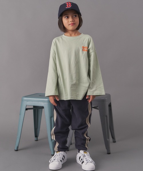 Auntie Rosa(アンティローザ)の「ROLLING SHINE プリントロンTEE(Tシャツ/カットソー・キッズ・ミント/オフホワイト/ブラック・130/140/150/160)」の14枚目の写真