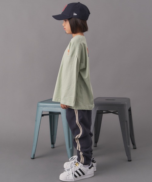 Auntie Rosa(アンティローザ)の「ROLLING SHINE プリントロンTEE(Tシャツ/カットソー・キッズ・ミント/オフホワイト/ブラック・130/140/150/160)」の15枚目の写真