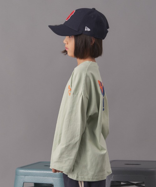 Auntie Rosa(アンティローザ)の「ROLLING SHINE プリントロンTEE(Tシャツ/カットソー・キッズ・ミント/オフホワイト/ブラック・130/140/150/160)」の12枚目の写真
