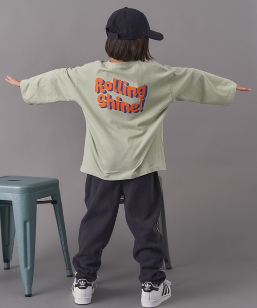 Auntie Rosa(アンティローザ)の「ROLLING SHINE プリントロンTEE(Tシャツ/カットソー・キッズ・ミント/オフホワイト/ブラック・130/140/150/160)」の17枚目の写真