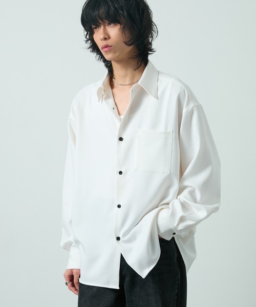 [CIYOT] Lusterless wool like oversized shirt — размеры вайд
