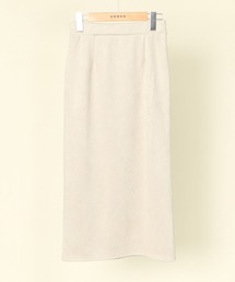 《美ライン×スエード調》レディース ロングスカート ポンチ素材 タイトスカート 秋冬 きれいめ