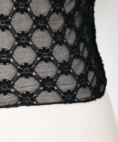 DearMyLoveRose(ディアマイラブローズ)の「フラワーレースシアートップス(Tシャツ/カットソー・レディース・ホワイト/ブラック・FREE)」の18枚目の写真