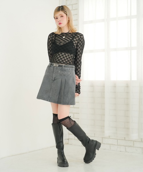 フラワーレースシアートップス（Tシャツ/カットソー）｜DearMyLoveRose