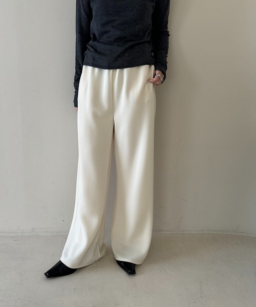 CE'E_SE'E(シーシー)の「ジャージーストレートパンツ(その他パンツ・レディース・ブラック/ホワイト・FREE)」の15枚目の写真