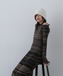 N.（N. Natural Beauty Basic） | ◆コールドショルダーニットワンピース(ワンピース)