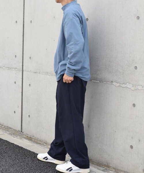 セール】【WEB限定】SHIPS any: ブラッシュド スムース モックネック T